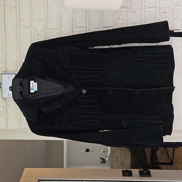 B lucid womens suede fringe jacket - Picture 8 of 10